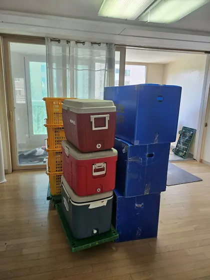 이삿짐 상차 준비