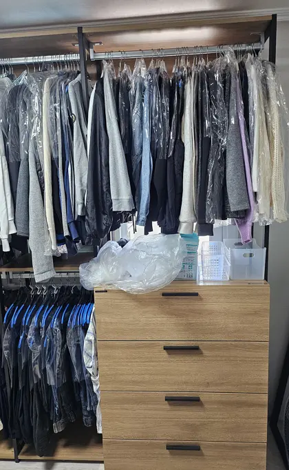 옷가지 전용 자재 포장